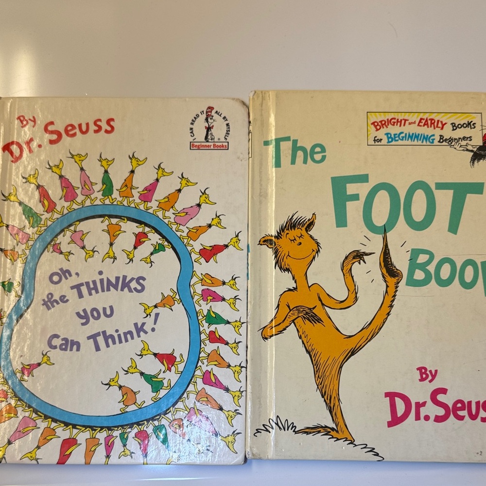 Dr. Seuss Colorful Book Pair - Yellow and White Covers